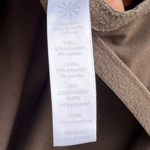 ATHLETA TANK With Internal Support Bra in Brown Women’s Size 34 - Picture 5 of 8